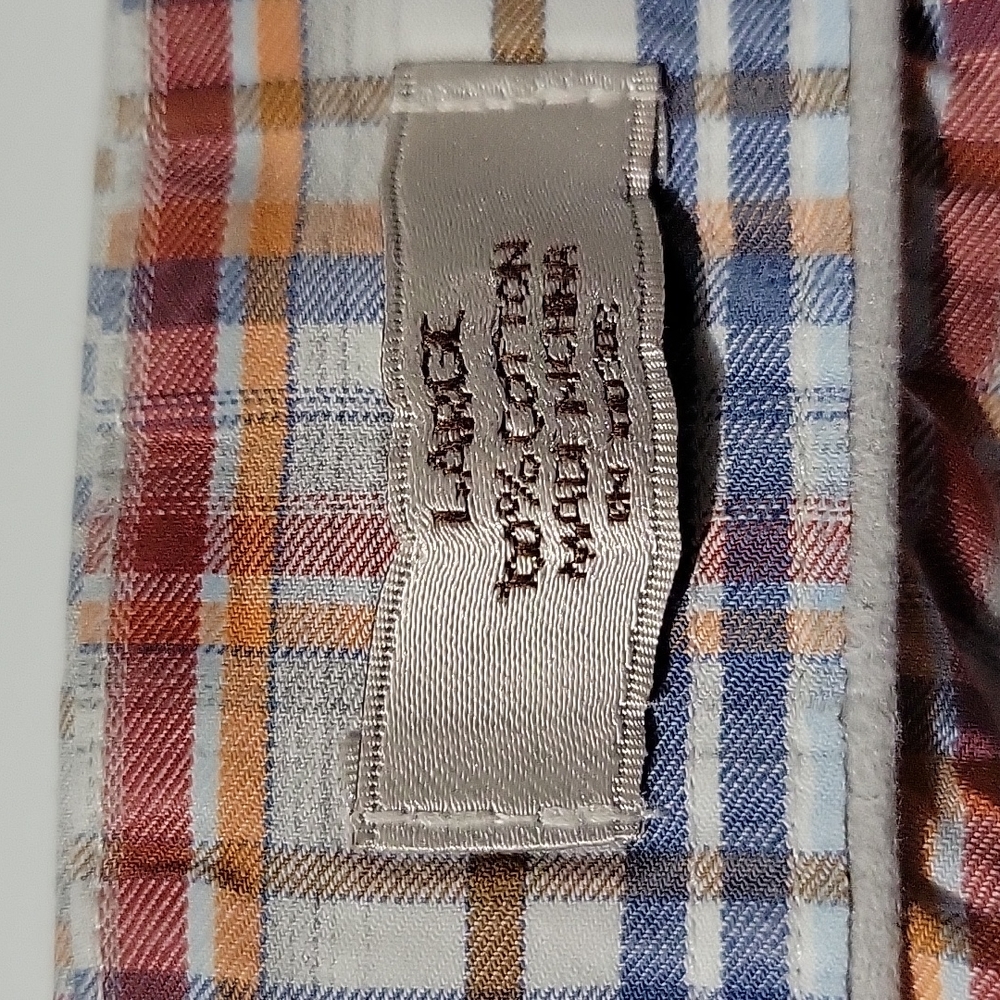 Peter Millar Blue Multi-Colored Plaid Button-Down… - image 4